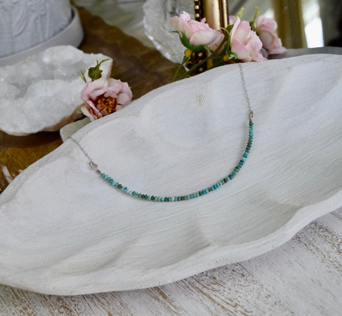 Turquoise Dainty Gemstone Necklace