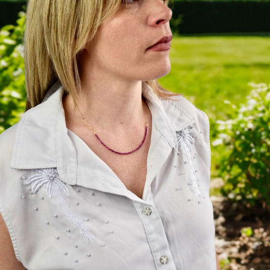 Ruby Dainty Gemstone Necklace