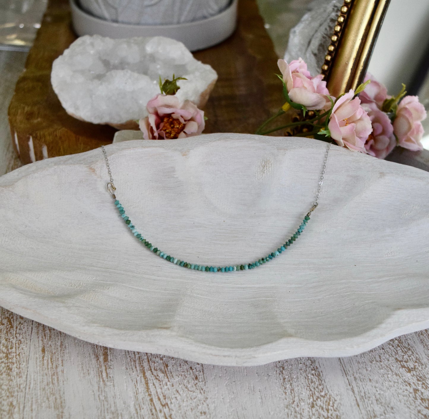 Turquoise Dainty Gemstone Necklace