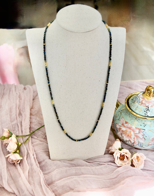 Mixed gemstone Necklaces ( Green Pyrite )