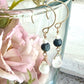 Moonstone Larvikite Halfhoop Earrings