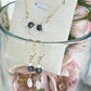 Moonstone Larvikite Halfhoop Earrings