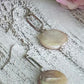 Paperclip Coin Pearl earrings