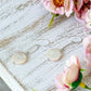Paperclip Coin Pearl earrings