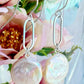Paperclip Coin Pearl earrings