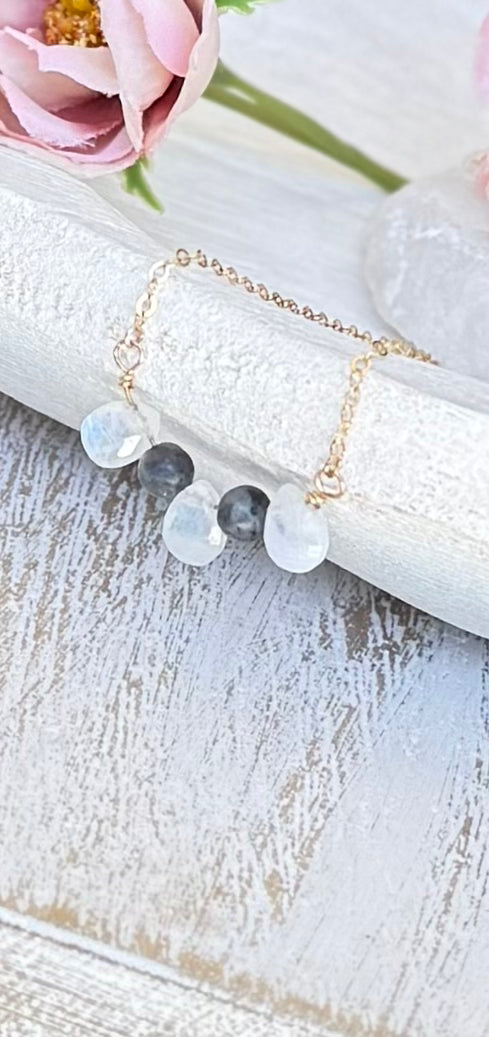Moonstone Larvikite Necklace