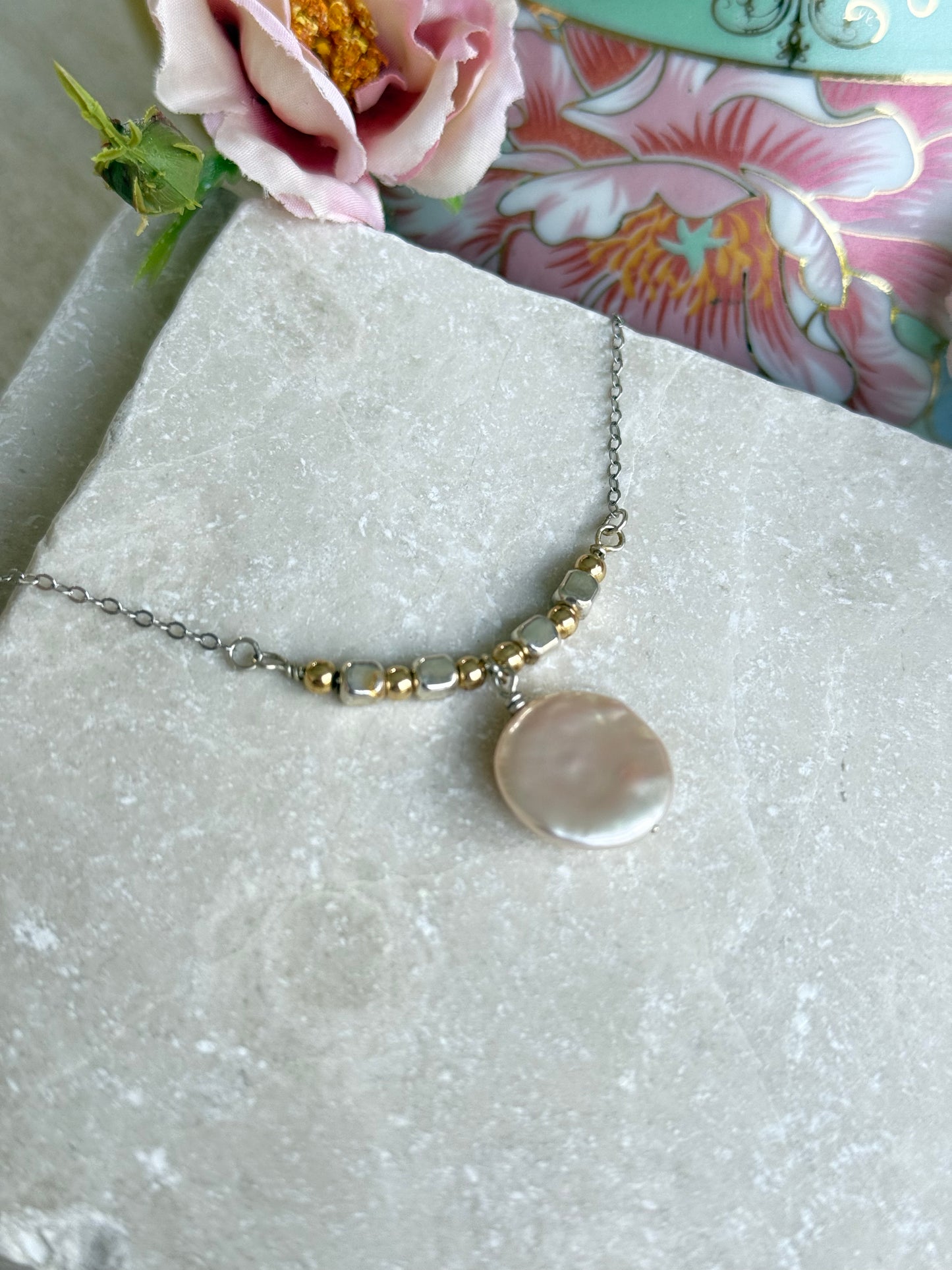 Coin Pearl Necklace