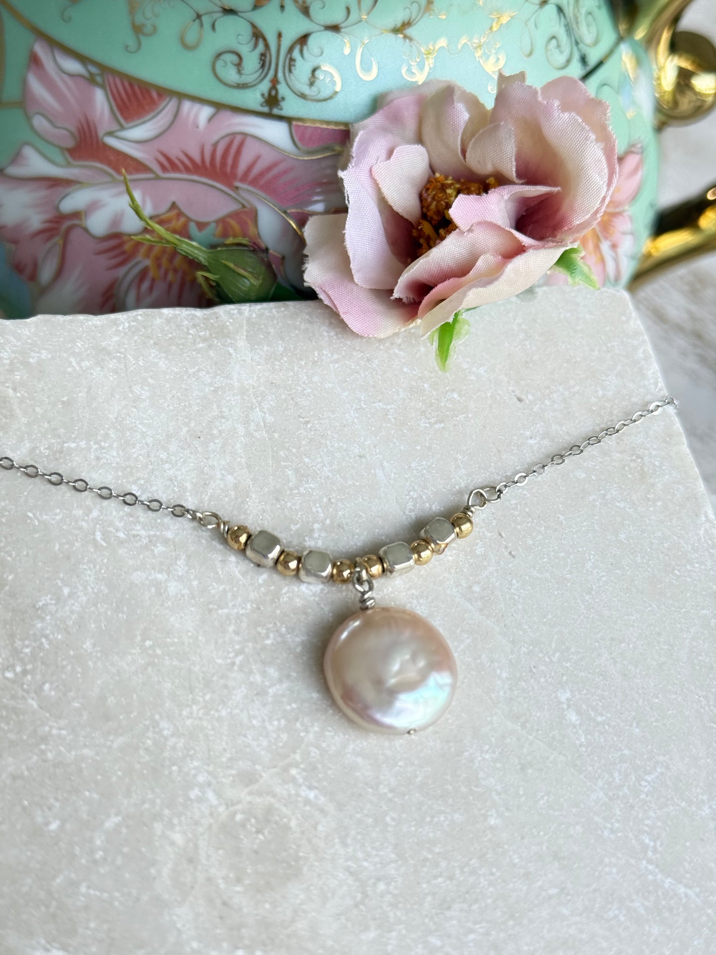 Coin Pearl Necklace