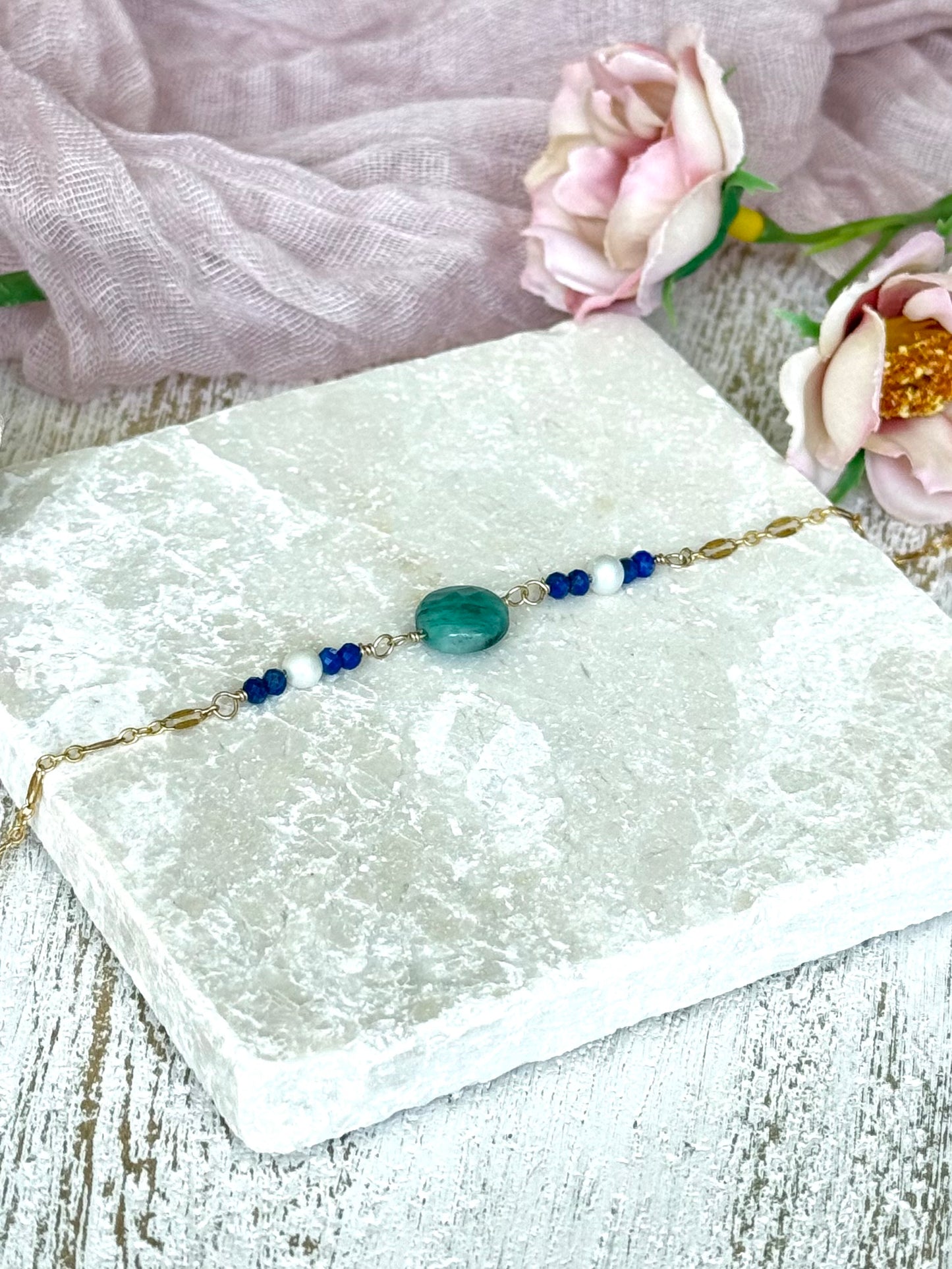 Dapped chain gemstone Bracelet