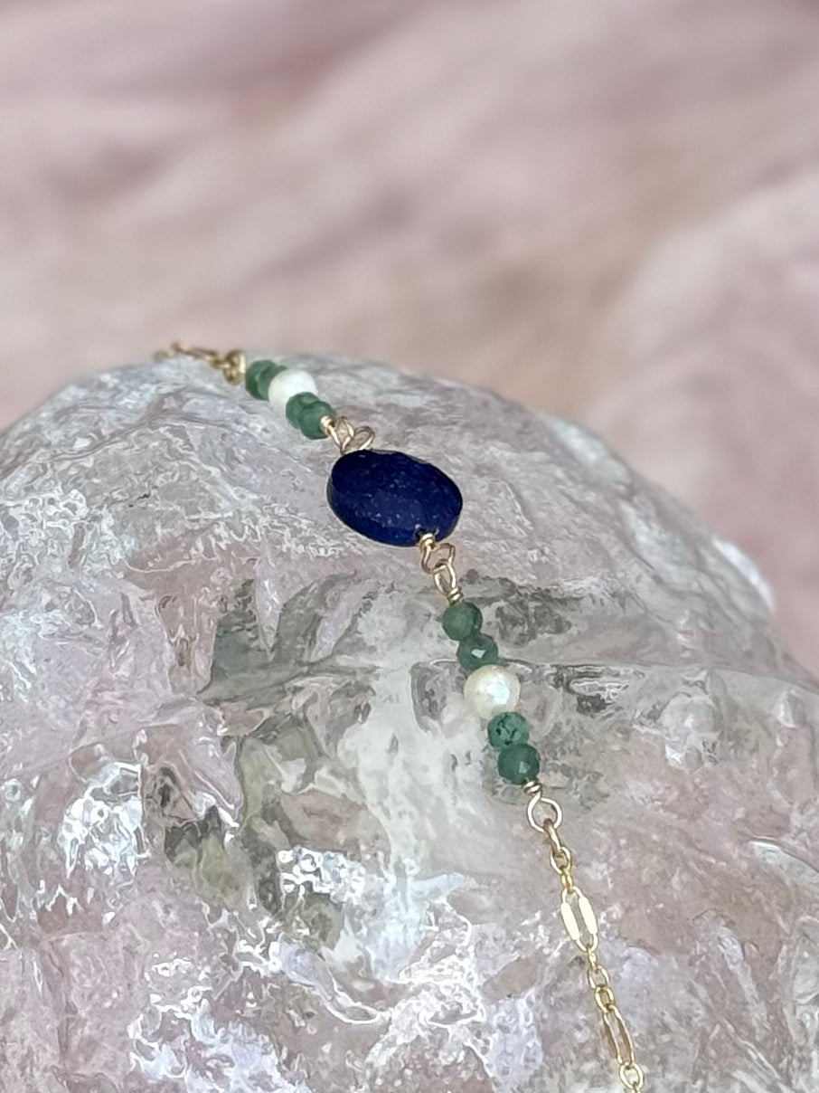 Dapped chain gemstone Bracelet