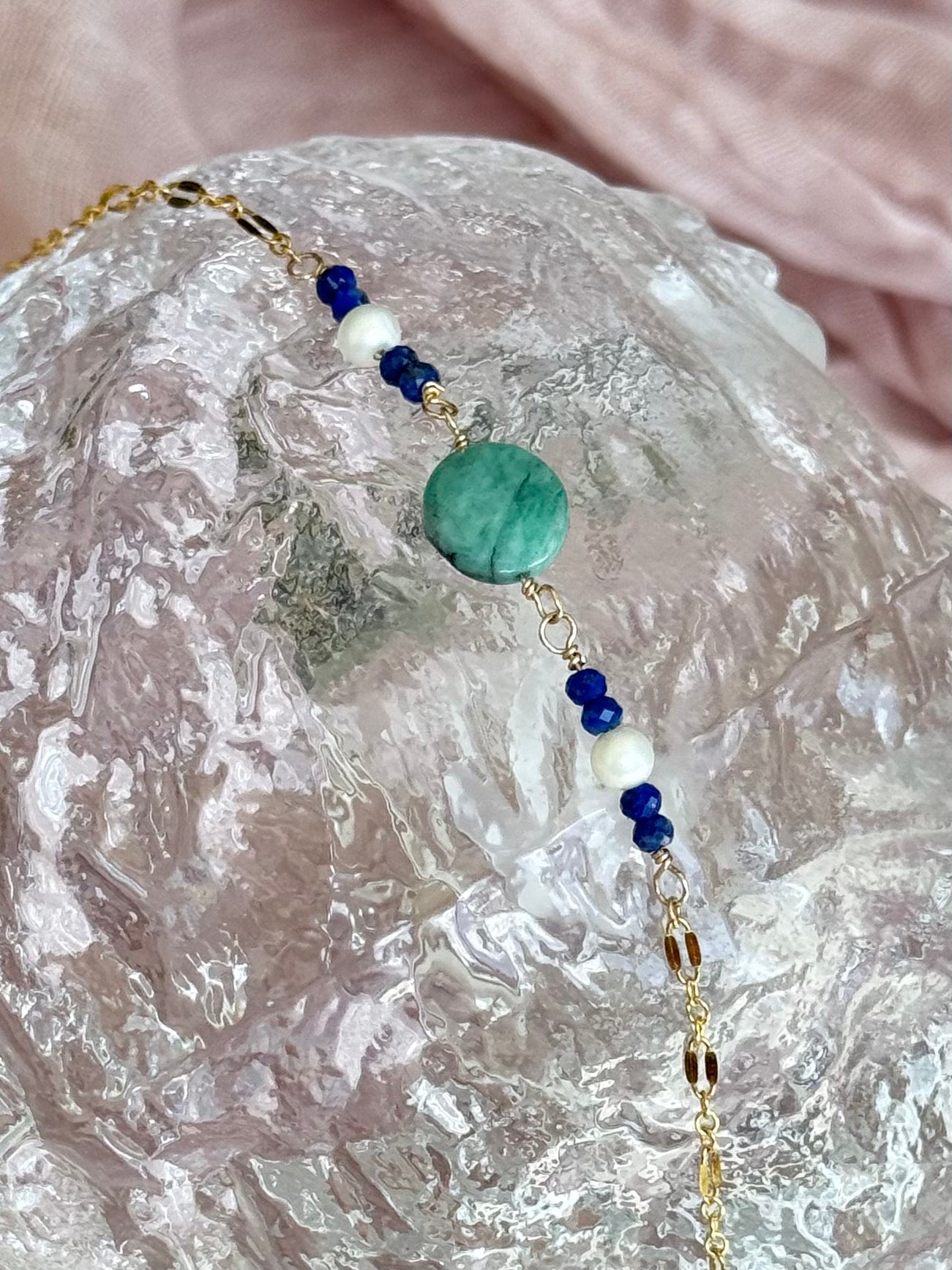 Dapped chain gemstone Bracelet