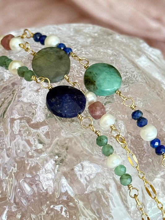 Dapped chain gemstone Bracelet