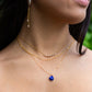 Coin Pearl Earrings with Paperclip Dangle