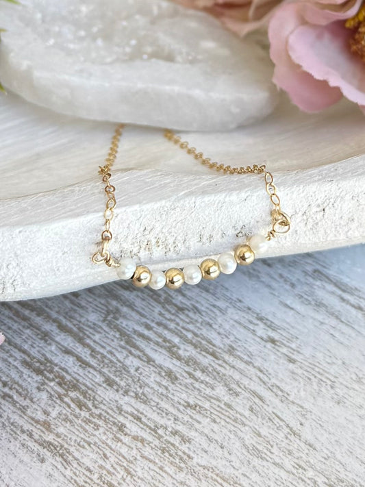 Gold Beaded necklace